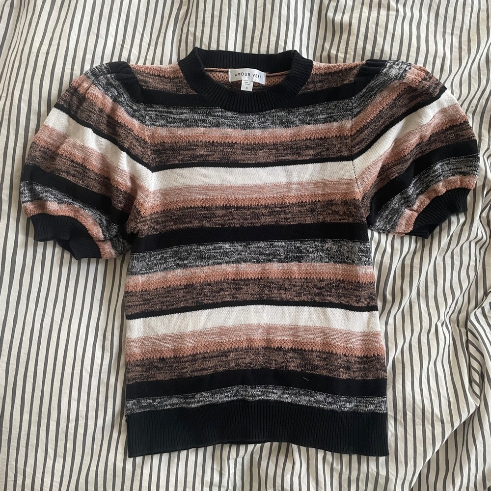 Amour Vert Puff Sleeve Sweater